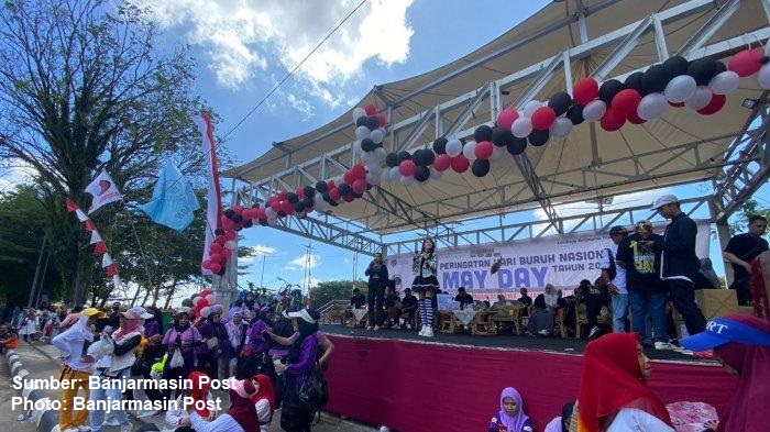 peringatan hari buruh di kalsel